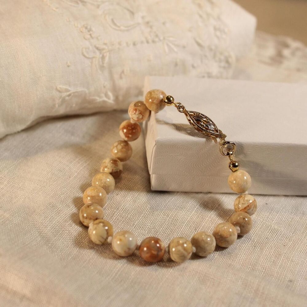 Boho fairycore delicate faux jasper bracelet